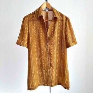 NWOT Stylish Women’s Holiday Collared Button-Down Shirt, Size 40